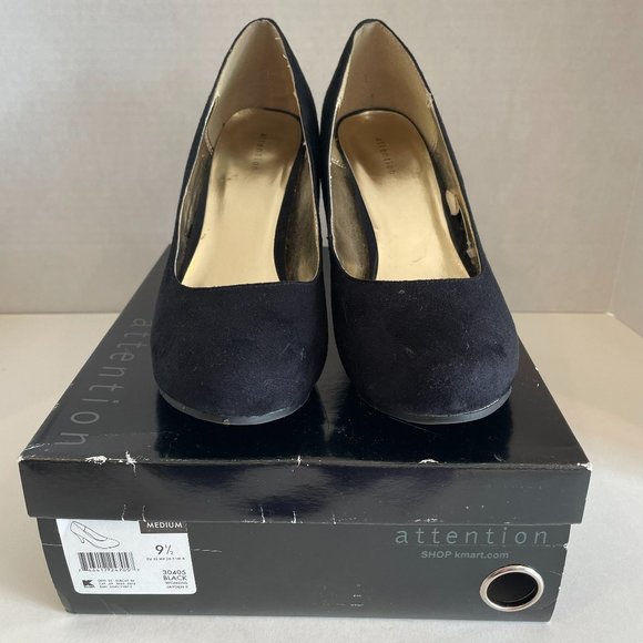 ATTENTION JAYDEN II High Heels Womens Size 9.5M Black Suede Style 30405 - Picture 2 of 14